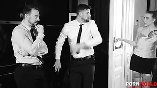 Horny Rich Bitch Eden Ivy DP’d by Her Stud Body Guards GP2294