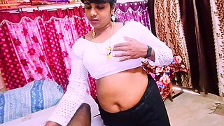 Cheating Sex Beautiful Black Saree Housewife Unfortunately Fucking Husband's Father Telugu Dirty Talks.