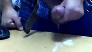 Big-Cocked Amateur Jerks Off