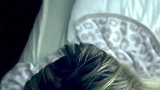 Perfect blond making solo masturbation