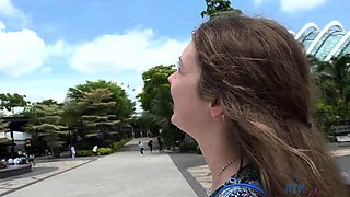 Czech amateur blowjob and fucking POV in public