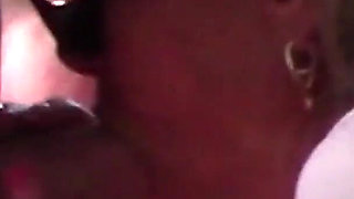 Blonde MILF in Pantyhose and Heels Gives a Blowjob and Swallows