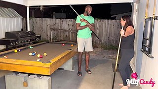 Milfcandy: Samantha Loses at Pool and Takes Long BBC