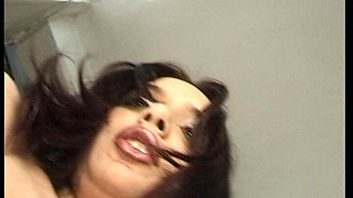 Vintage Casting of Shy Babe Sucking Dildo and Masturbating