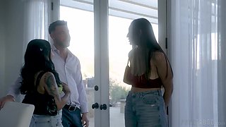 Besties share her husband's dick and it's the best midnight snack