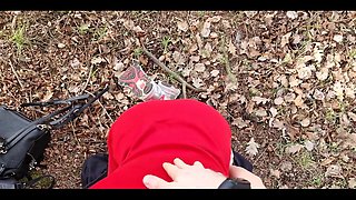 Shy Russian Girl Gave Me Slobbery Blowjob on a First Date in the Wood!