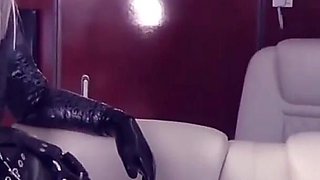 Rubber Petting Video - Curvy MILF in Latex and Gasmasked Submissive. Arya Grander