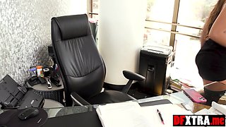 BIG BLACK PENIS boss butt fucking making love his exciting secretary