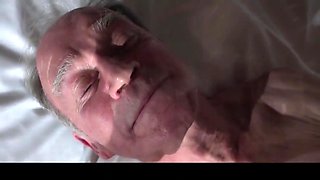 Sexy young maid satify old man with sexual servings
