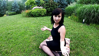 Pantyhosed in the Garden