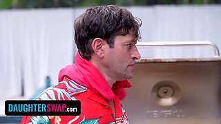 Labor day bbq party turns into a step-daughter 4some gang bang blast - daughterswap