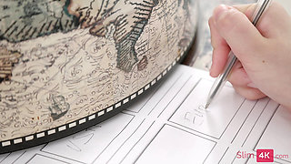Emma Pikiner - 4K - Geography Lesson Turned Into Sensual Sex