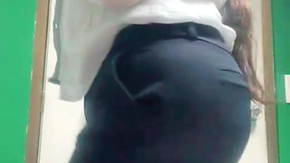 BIG BUTT BIG BUTT BIG ASS BUTT BIG BUTT TAKES OFF ALL HER UNIFORM AT HER HOT MEXICAN JOB SHOWS HER ANUS