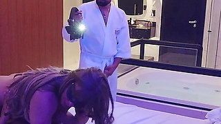 Hot Backstage: I Fill the MILF's Pussy and Big Clit with Cum!