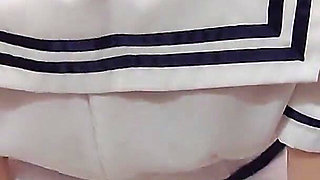 When I'm Pushed up From Below Like That, It Feels so Good I Can't Hold Back My Voice. Semen Overflows From the Back of My Pussy.