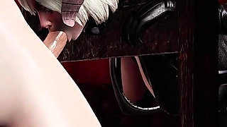 Rule34 Dominatrix Anime Girl - Intense Bondage Blowjob and Big Dick Handjob, 3D Hentai Animation with Facial Cumshot