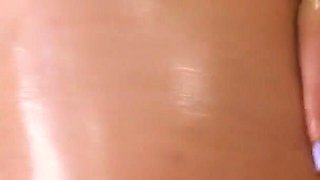 Teen Oiled Perfect Ass Handjob and Cum on Butt