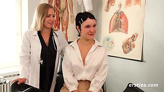 German Lesbian Doctors Gabi and Hannah Hot Medical Sex with Dildo and Vibrator Fingering HD