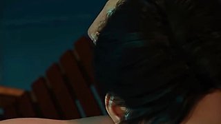 Freshwomen - Busty Young Babe with a Big Ass Rides a Big Cock by the Pool and Swallows Cum - 3D Animated Porn Game - Part 4