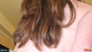 Skinny Tiny Redhead POV Hotel Fuck