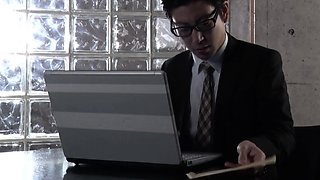 Japanese teen blowjob with creamy mustache