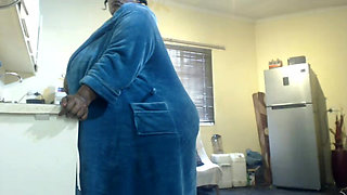 Ebony BBW Strip Teasing