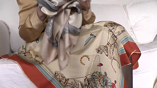 Cum on Stepmother's Silk Scarf, Lady Victoria Valente