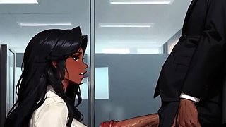 Spicy Toons Hentai: Office Sex with Co-Workers and Big Natural Tits