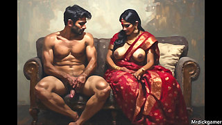 Hot indian village aunty gets her pussy creampied by city boy