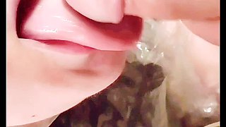 Nasty BBW Drinking Mick Stabbers Piss