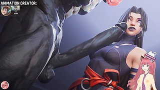 Venom dominates Psylocke and fills her up with symbiotes in this wild animation featuring Jazziuu