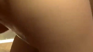 Beauty babe gives him amazing blowjob in bathroom