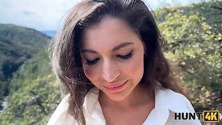 Hunt4k. humiliating her bf while fellating a meaty biker’s dong in the forest