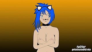 Animated Airyka Halloween Topless Dance