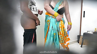 Telugu boy having fun with his maid hema