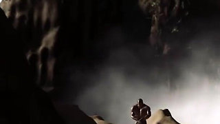 Hot sex on the beach! Big black man bangs a horny ebony on the savage island