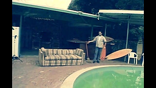 Vintage Porn of a Fat Housewife with Hairy Pussy Fucked by a Big Cock in the Pool