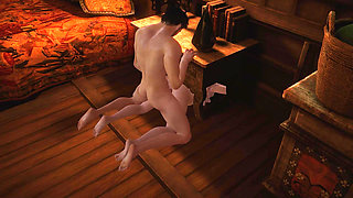 Girl Got Stuck Under the Bedside Table