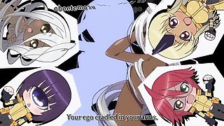 Busty hentai serpent lady has her way with a teen in his bedroom Monster Girls ep1