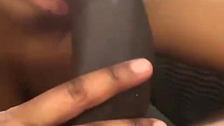 Ebony Babe Cum on Boobs by Huge BBC