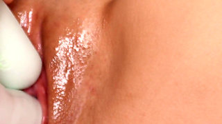 A Nymph in a Sweater Expands Her Holes by Inserting a Vibrator - Blowjob and Female Orgasm!