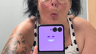 Saggy Soapy Tits Rubbing Her Clit Thumping