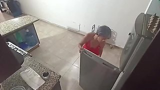 Hot Latina Step Sister Surprise Fuck in Kitchen - Big Dick Deep Inside