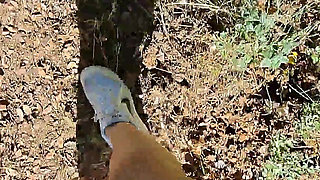 Latina Naked Outdoors Fucks Stranger with Cock Sleeve Forest