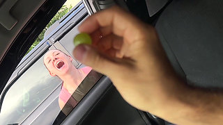 Cumshot on the Roof of Cafe Tinder Date Ends by