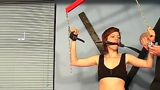 Slim Redhead German Babe Spanked and Fucked Hard
