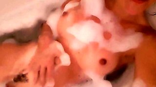 German Teen's Bathtub Masturbation ASMR