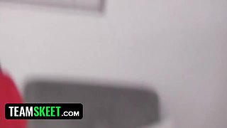 Perfect big tits teen makes him cum fast - POV amateur