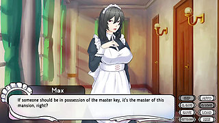 Maid Mansion: horny maid masturbates in the hot tub and the master is jerking his cock until they finish ep.6