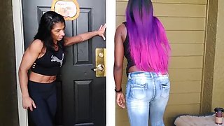 Ebony Babe Paris Love Desperate to Pee in Tight Jeans - Wet & Wild Fetish Fun